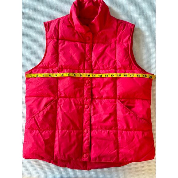 Lands End Womens Puffer Vest Goose Down Feather Pink Vest SIZE M - Picture 6 of 6